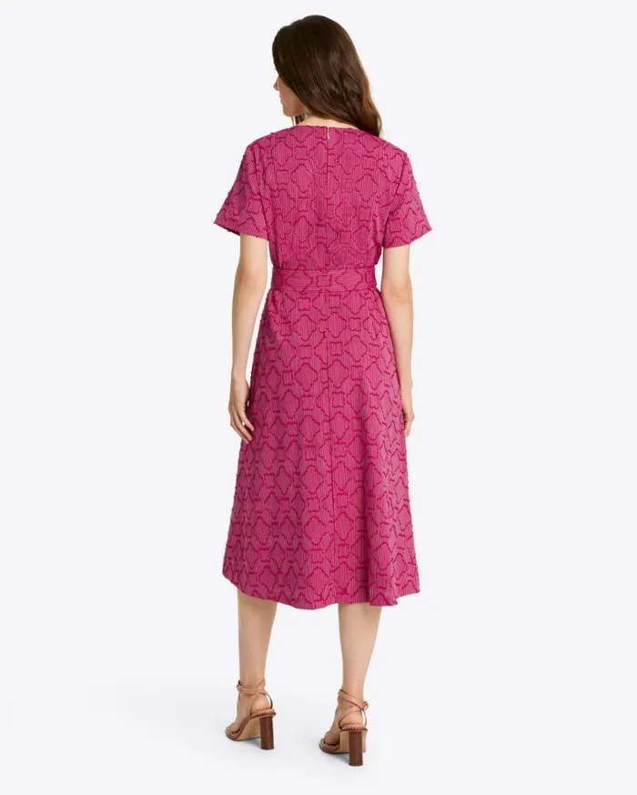 Draper James Dresses Women Charlotte Wrap Dress In Textured Stripe