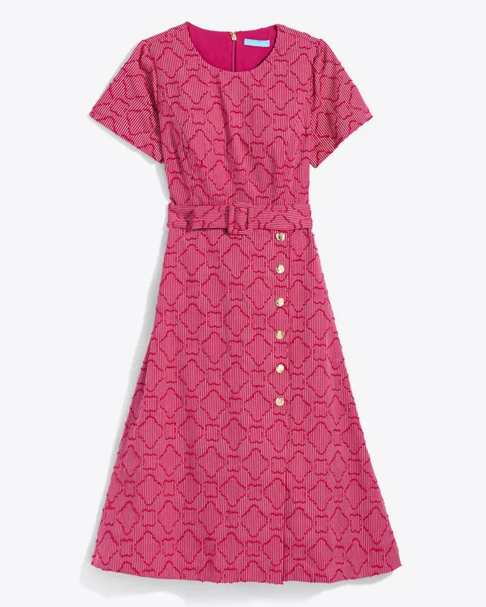 Draper James Dresses Women Charlotte Wrap Dress In Textured Stripe