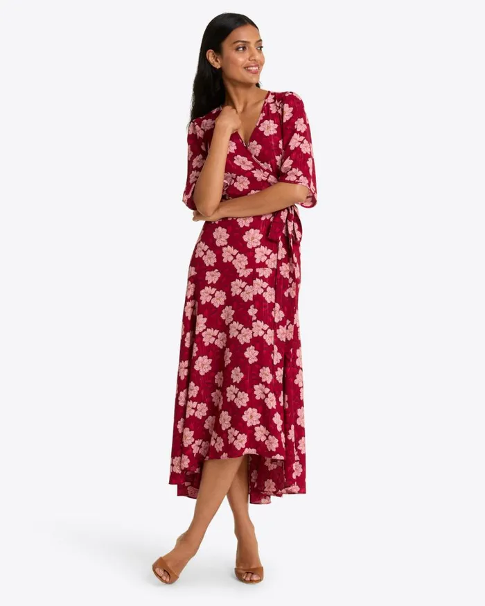 Draper James Dresses Women Fiona Wrap Midi Dress In Lurex Crepe