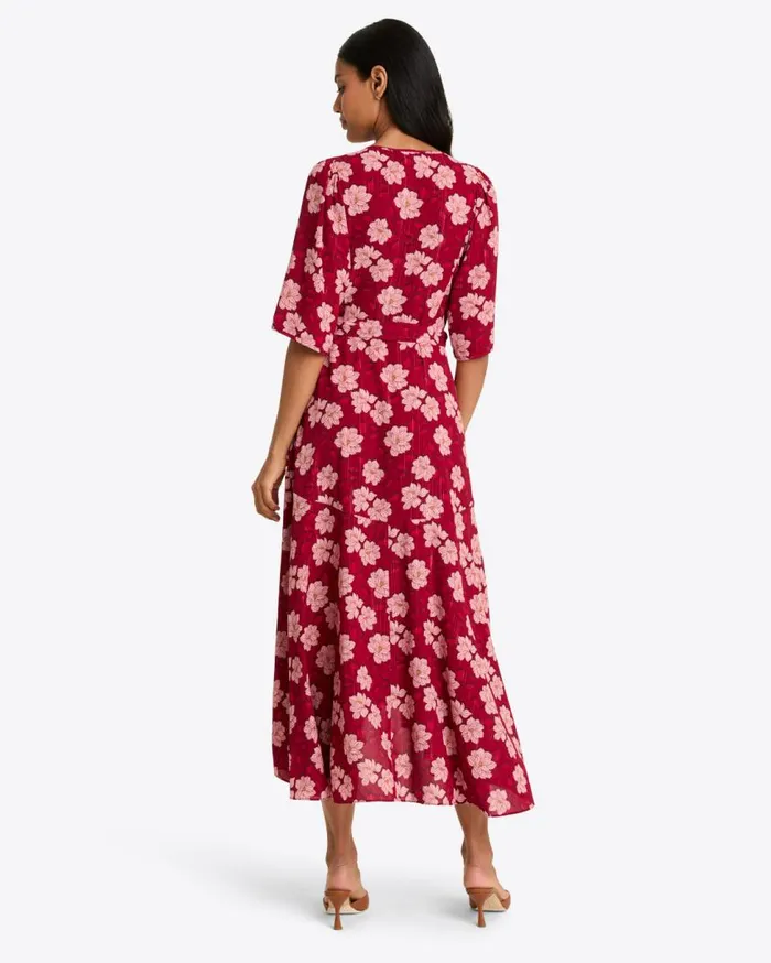 Draper James Dresses Women Fiona Wrap Midi Dress In Lurex Crepe