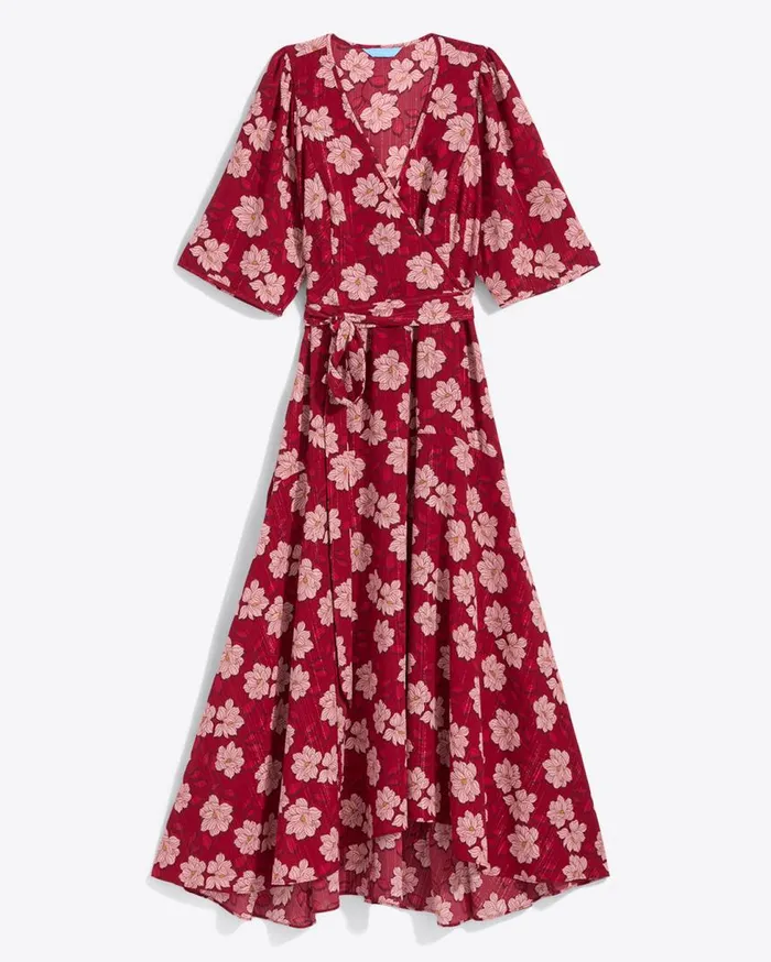 Draper James Dresses Women Fiona Wrap Midi Dress In Lurex Crepe