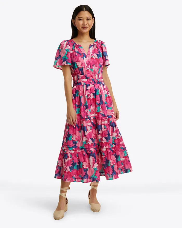 Draper James Dresses Women Hollie Midi Dress In Shadow Stripe