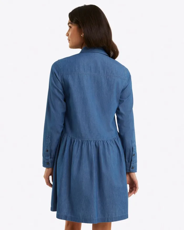 Draper James Dresses Women Sheena Shirtdress In Chambray