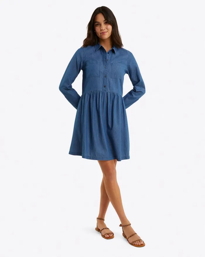 Draper James Dresses Women Sheena Shirtdress In Chambray