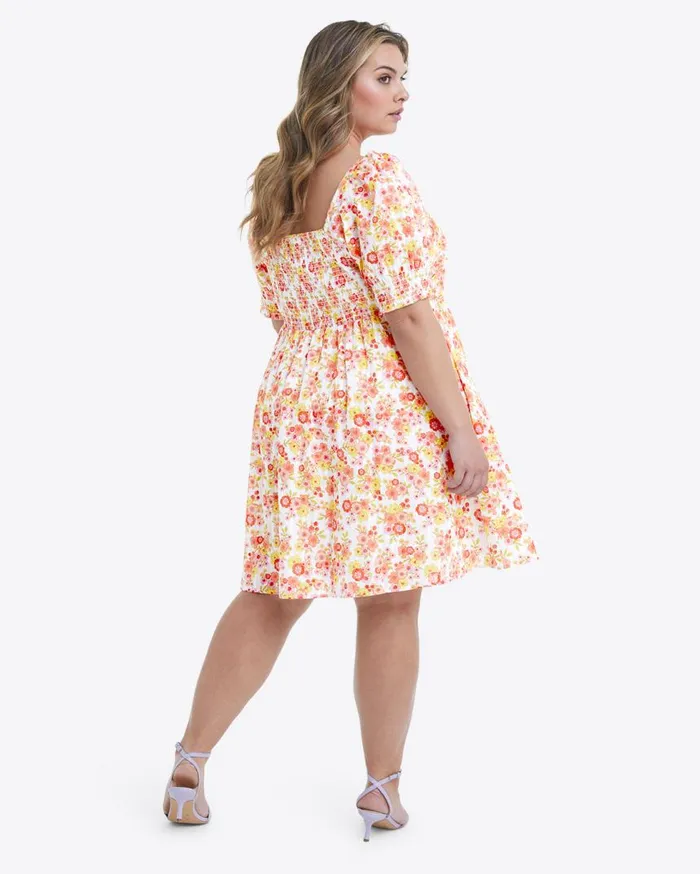 Draper James Extended Sizes Women Tye Mini Dress In Field Blossom