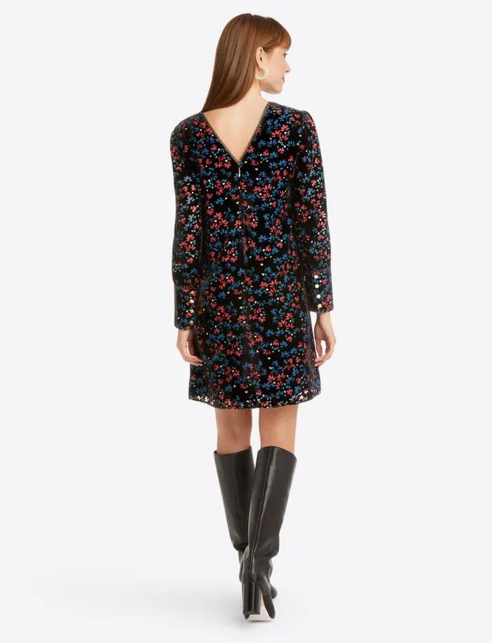 Draper James Extended Sizes Women Velvet Shift Dress In Holly