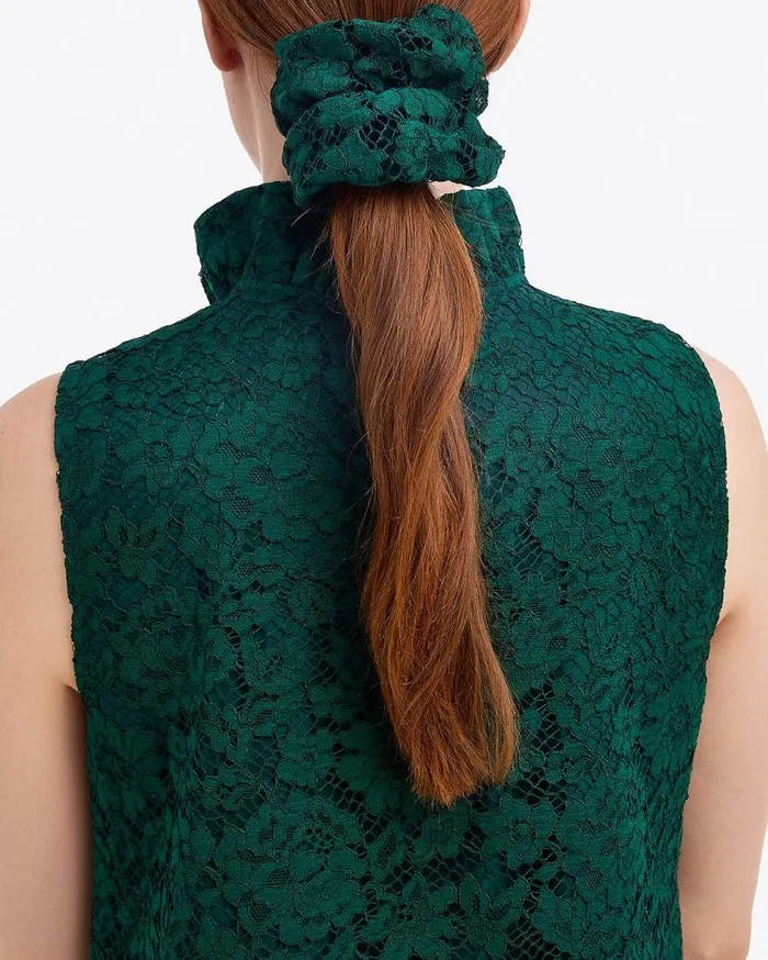 Draper James Hats and Hair Women Tulle And Lace Scrunchie Set