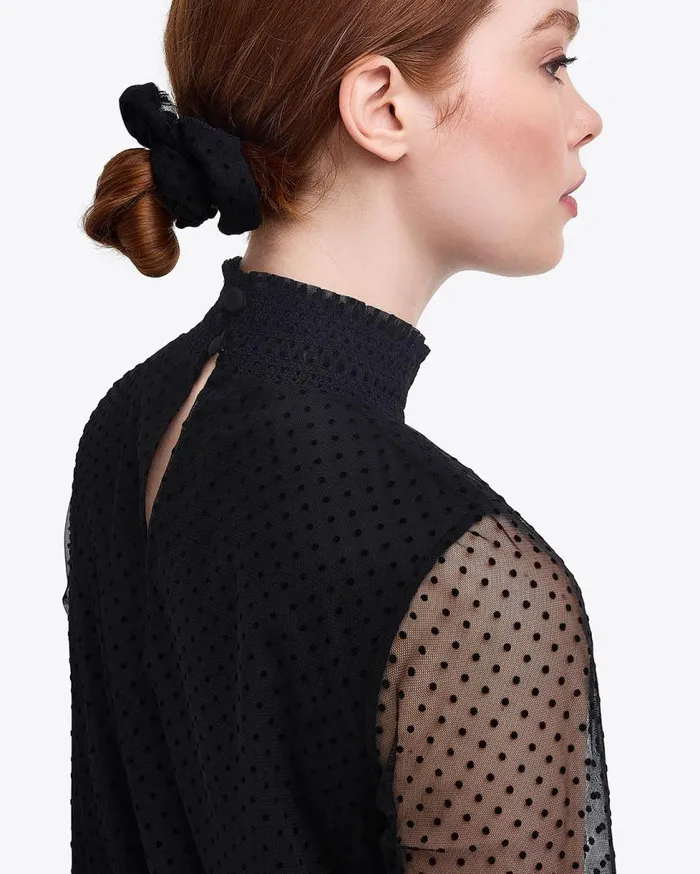 Draper James Hats and Hair Women Tulle And Lace Scrunchie Set