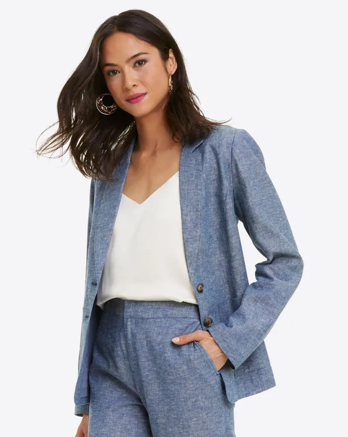 Draper James Jackets and Outerwear Women Chambray Blazer