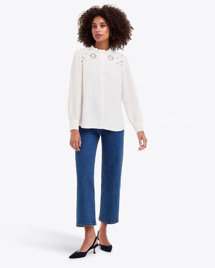 Draper James Jackets and Outerwear Women Covered Placket Button Down