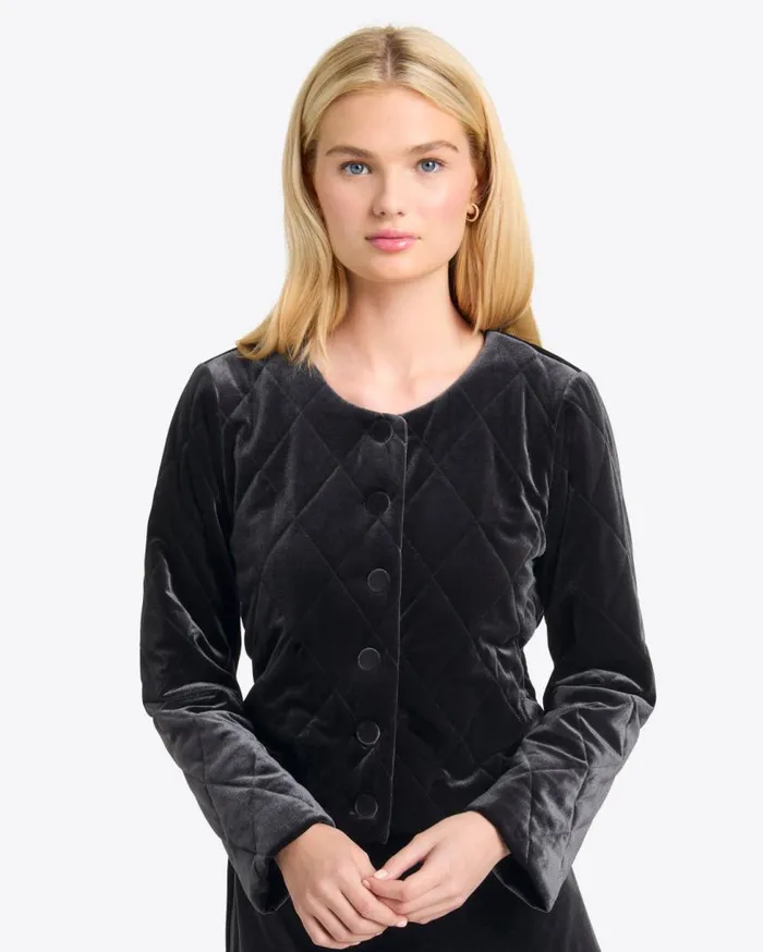 Draper James Jackets and Outerwear Women Quilted Jacket In Velvet