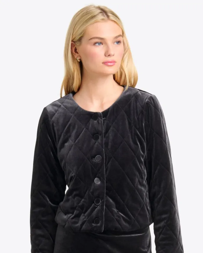 Draper James Jackets and Outerwear Women Quilted Jacket In Velvet