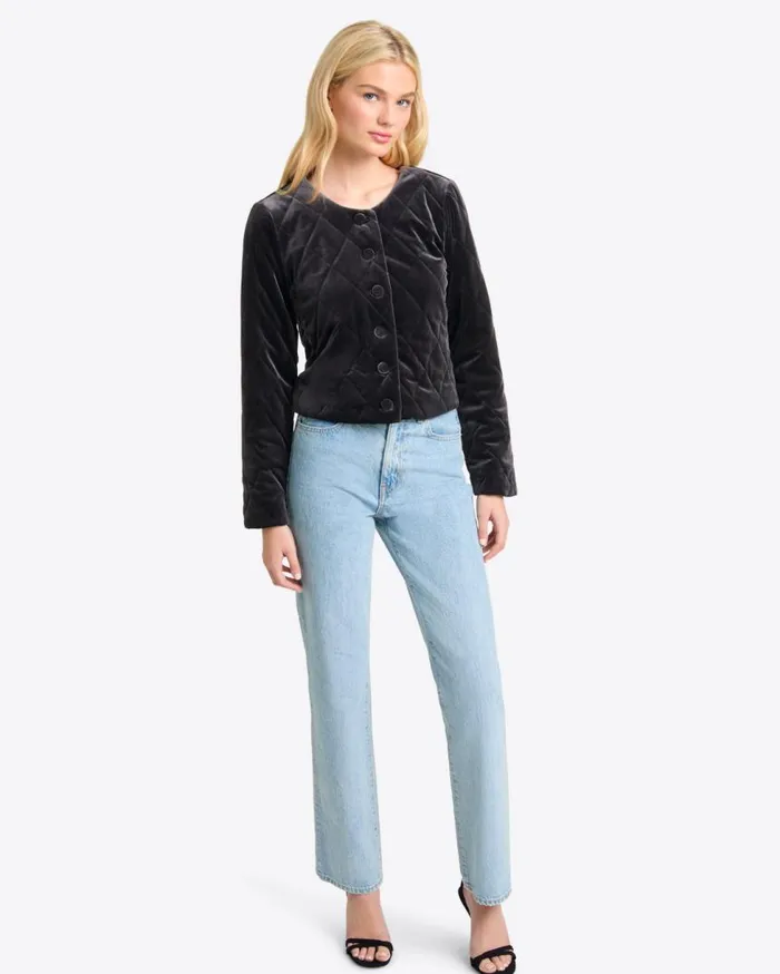 Draper James Jackets and Outerwear Women Quilted Jacket In Velvet