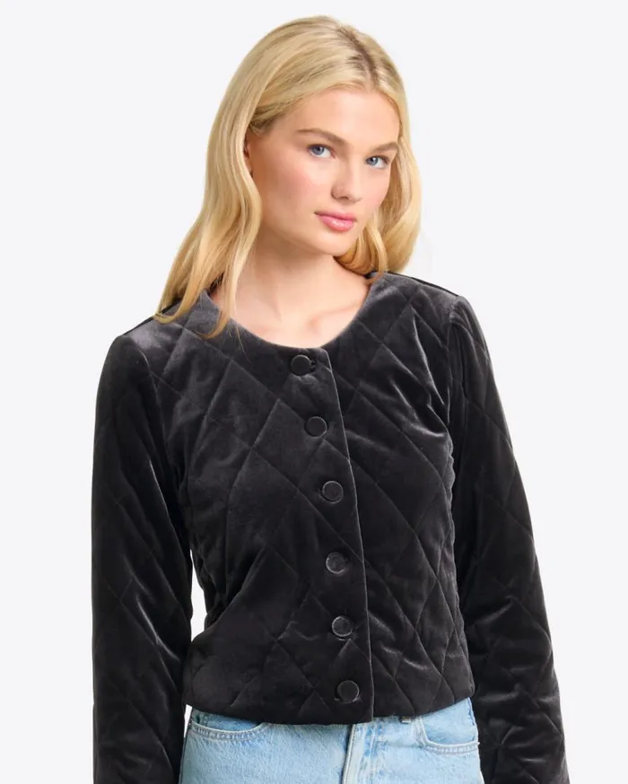 Draper James Jackets and Outerwear Women Quilted Jacket In Velvet