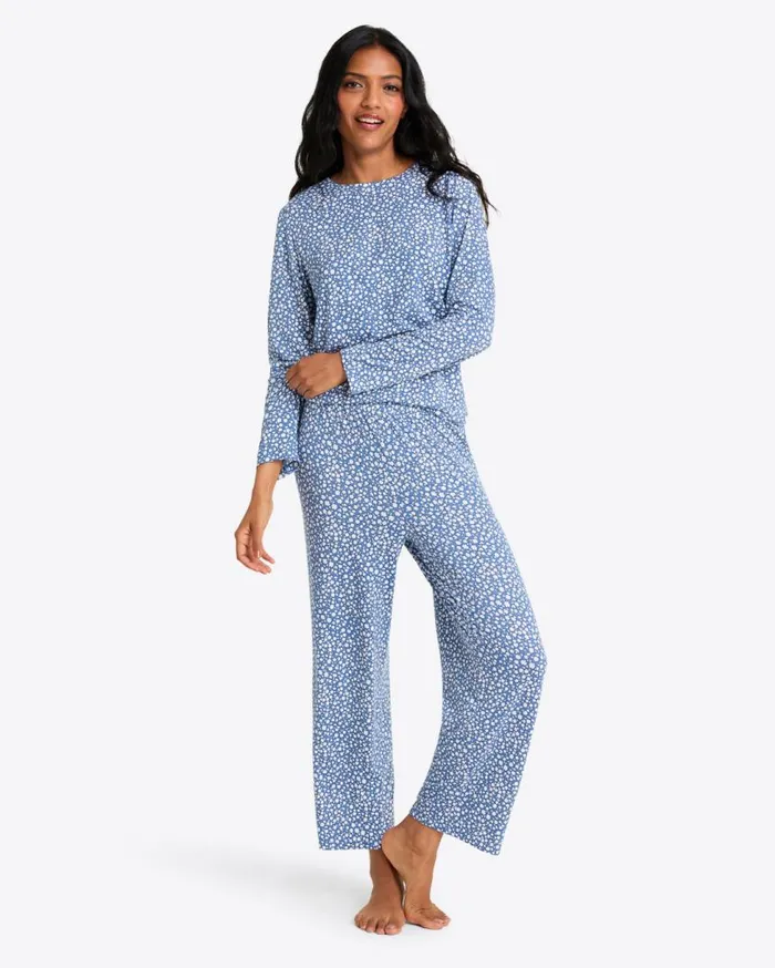 Draper James Lounge and Pajamas Women Amelia Pajama Set In Popcorn Ditsy Floral Draper James Lounge and Pajamas Women Amelia Pajama Set In Popcorn Ditsy Floral