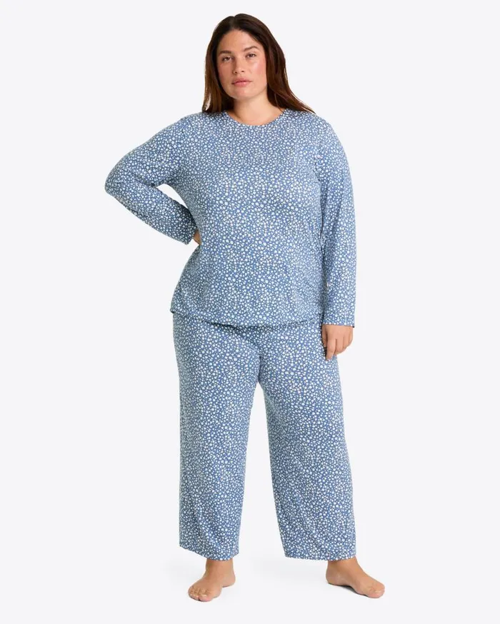 Draper James Lounge and Pajamas Women Amelia Pajama Set In Popcorn Ditsy Floral