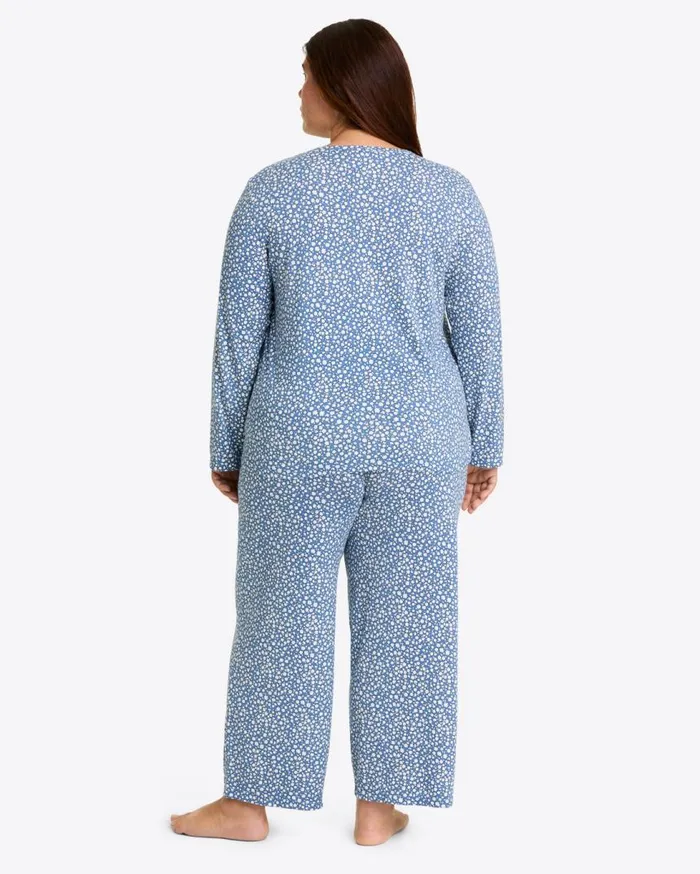 Draper James Lounge and Pajamas Women Amelia Pajama Set In Popcorn Ditsy Floral