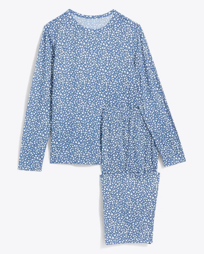 Draper James Lounge and Pajamas Women Amelia Pajama Set In Popcorn Ditsy Floral