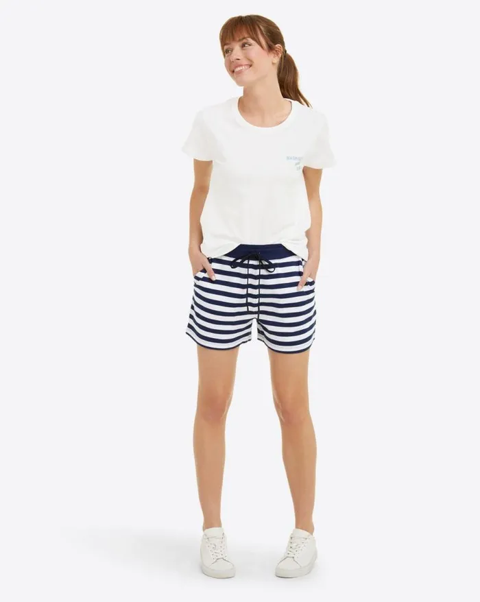 Draper James Lounge and Pajamas Women Natalie Shorts In Awning Stripe