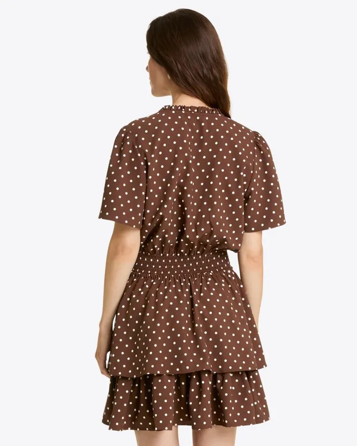 Draper James Mini Women Alana Tiered Dress In Matte Satin