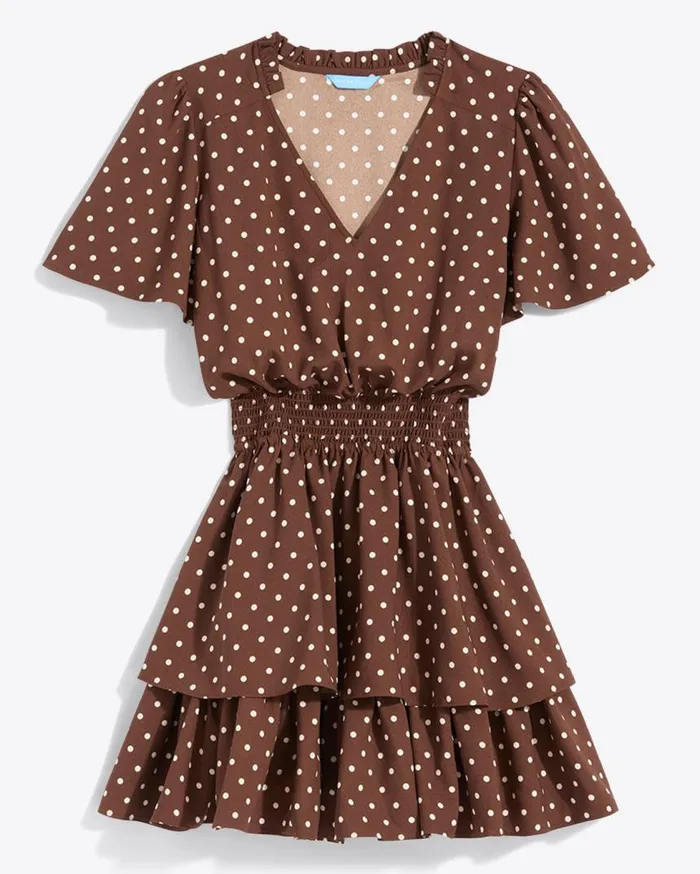 Draper James Mini Women Alana Tiered Dress In Matte Satin