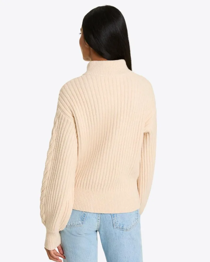 Draper James Sweaters Women Quarter Zip Cableknit Sweater