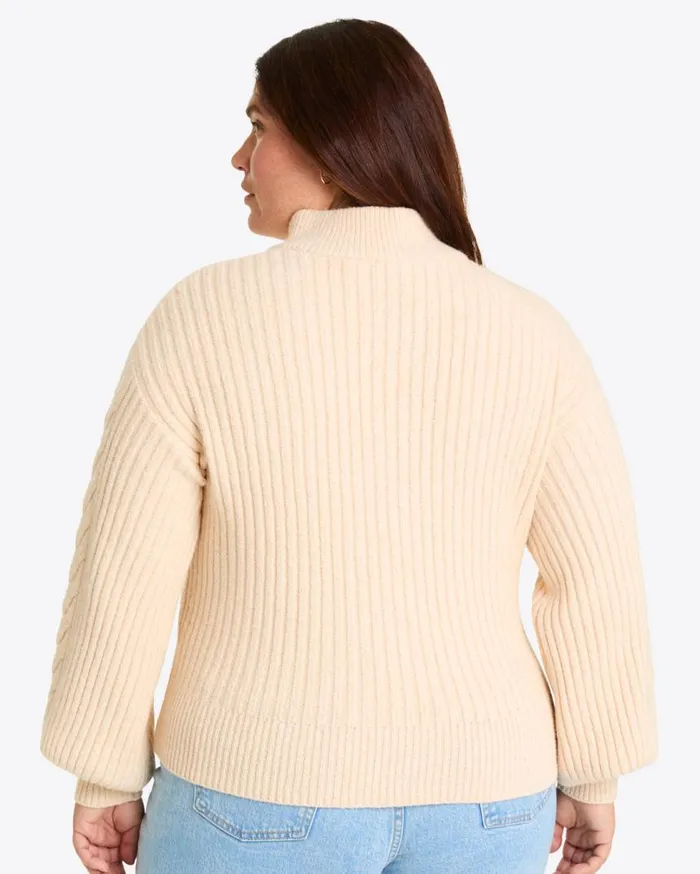 Draper James Sweaters Women Quarter Zip Cableknit Sweater