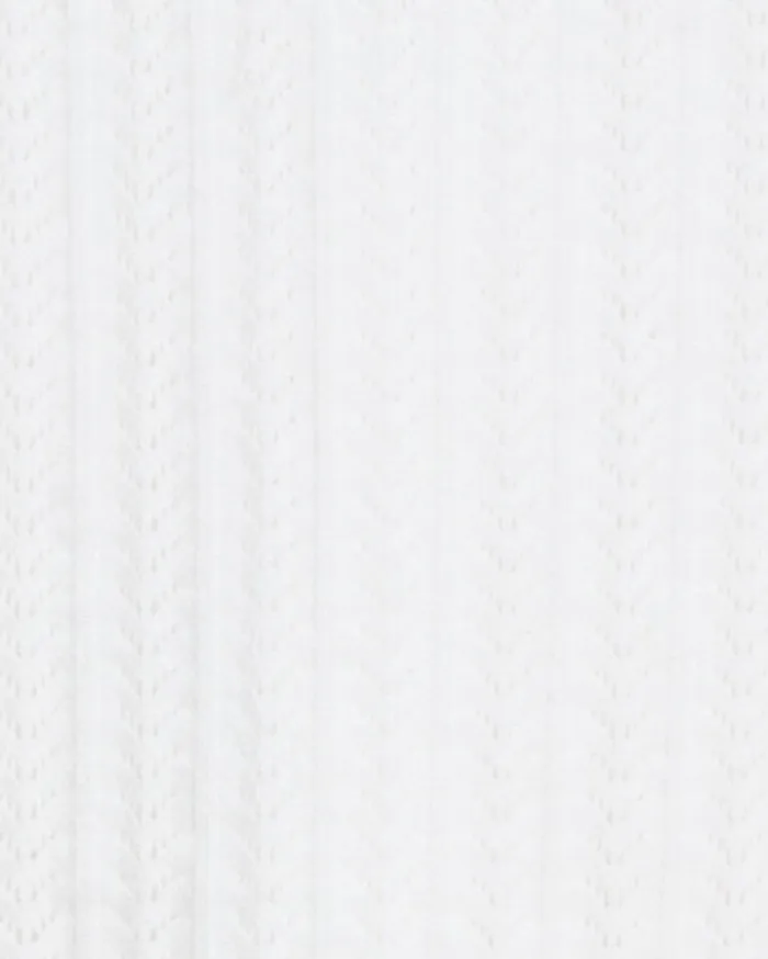 Draper James Sweaters Women Short Sleeve Sweater In White Pointelle