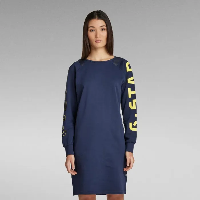 Dresses Women GStar RAW Sleeve Print Tweater Sartho Blue