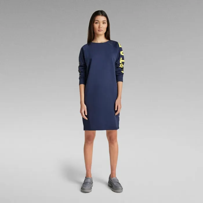 Dresses Women GStar RAW Sleeve Print Tweater Sartho Blue