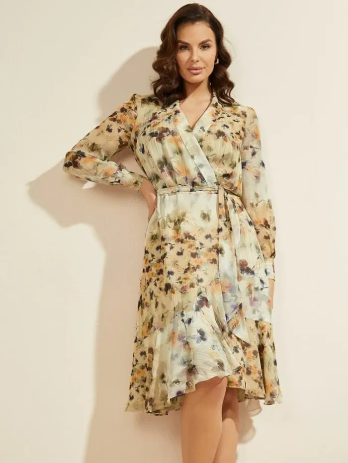 Dresses Women Marciano Floral Blush Midi Dress Floral Blush Print