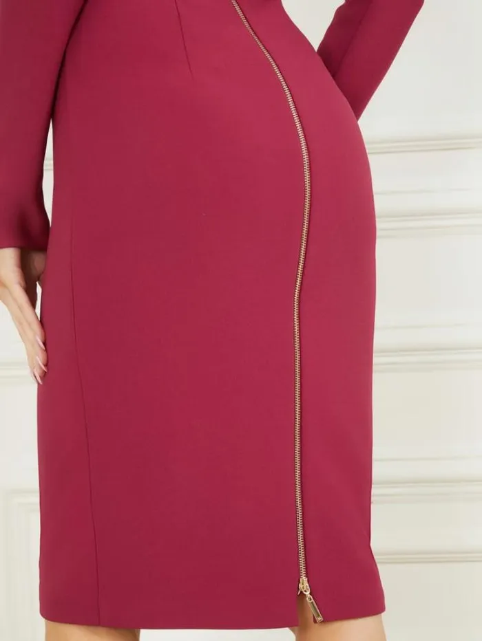 Dresses Women Marciano Mimi Pencil Dress Purple Petal Dresses Women Marciano Mimi Pencil Dress Purple Petal