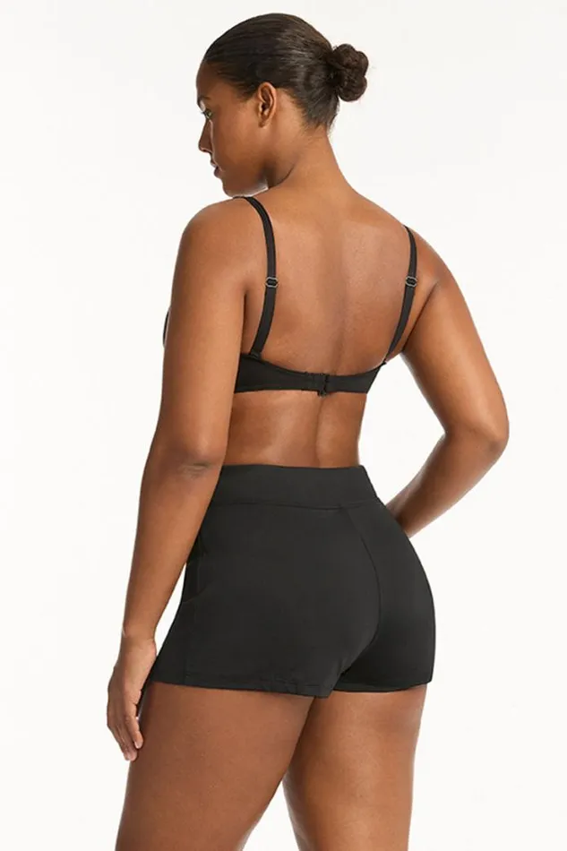 Eco Essentials Swim Short Eco Essentials Black Women Sea Level Bottoms