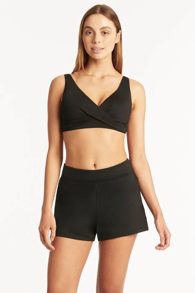 Eco Essentials Swim Short Eco Essentials Black Women Sea Level Bottoms Eco Essentials Swim Short Eco Essentials Black Women Sea Level Bottoms
