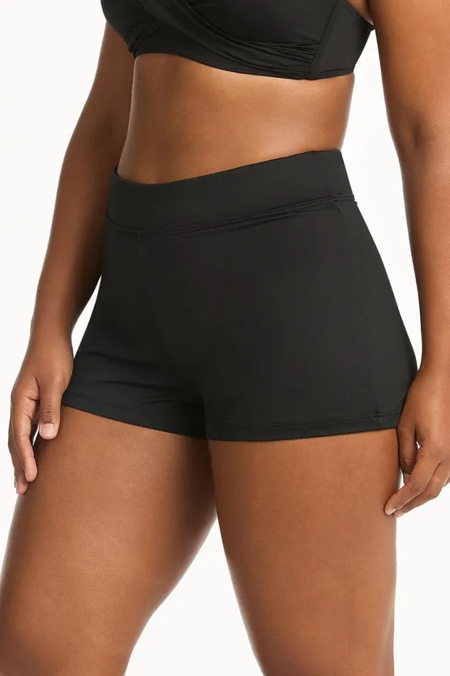 Eco Essentials Swim Short Eco Essentials Black Women Sea Level Bottoms Eco Essentials Swim Short Eco Essentials Black Women Sea Level Bottoms