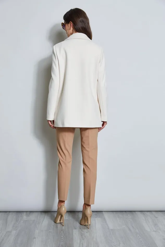 Elie Tahari Coats Faux Fur Collar Peacoat Latte 8211 Women
