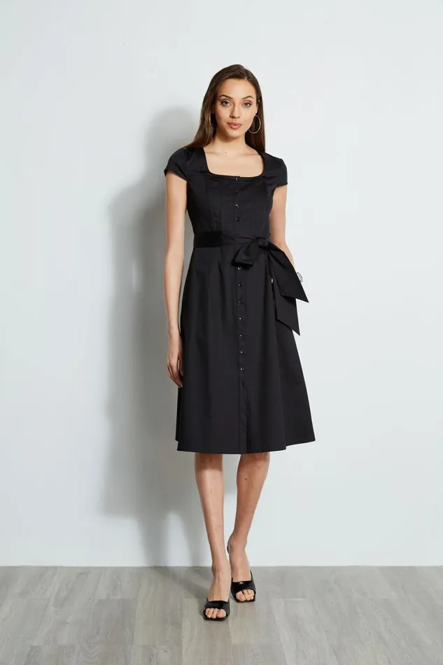 Elie Tahari Dresses and Jumpsuits Poplin Corset Dress Black 8211 Women