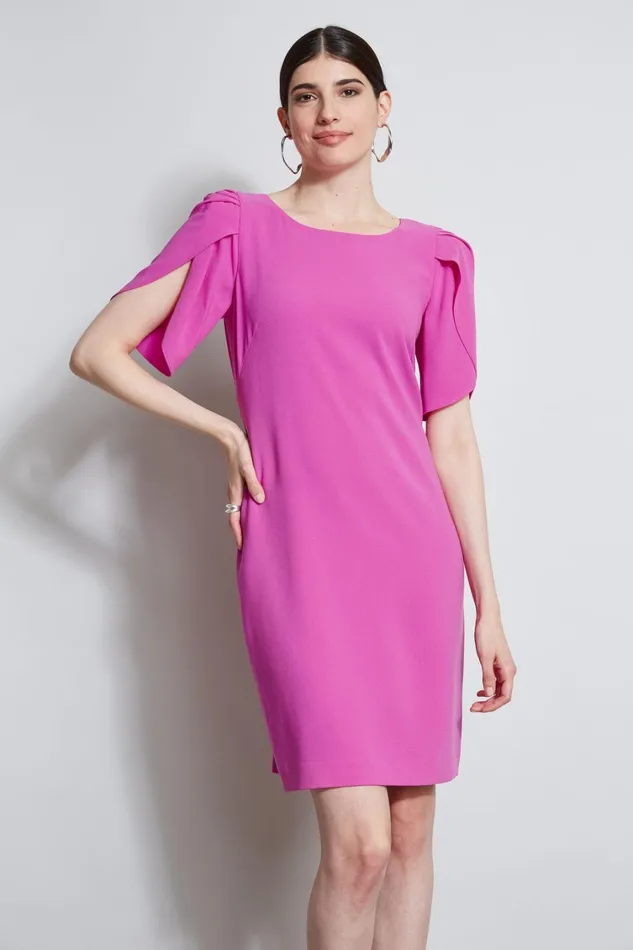 Elie Tahari Dresses and Jumpsuits Slit Sleeve Dress Peony 8211 Women