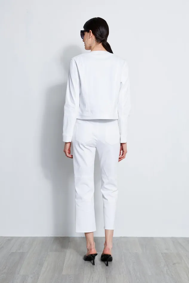 Elie Tahari Jackets and Blazers Crest Button Denim Jacket White 8211 Women