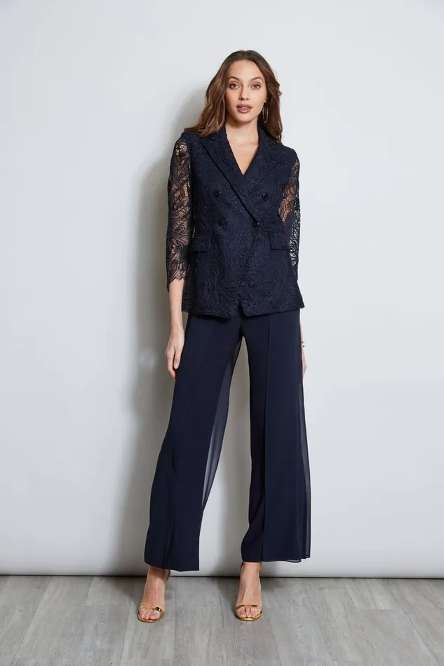 Elie Tahari Jackets and Blazers Double Breasted Lace Blazer Stargazer 8211 Women