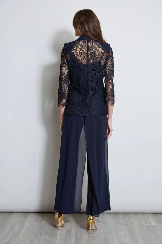 Elie Tahari Jackets and Blazers Double Breasted Lace Blazer Stargazer 8211 Women