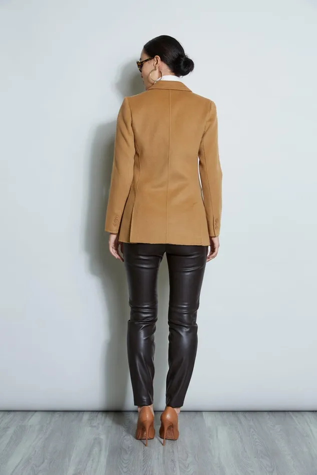 Elie Tahari Jackets and Blazers Double Breasted Wool Blend Blazer Fossil 8211 Women