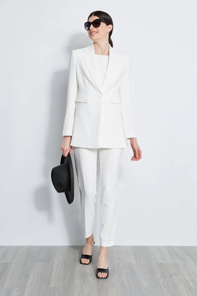 Elie Tahari Jackets and Blazers Side Slit Blazer Foam 8211 Women