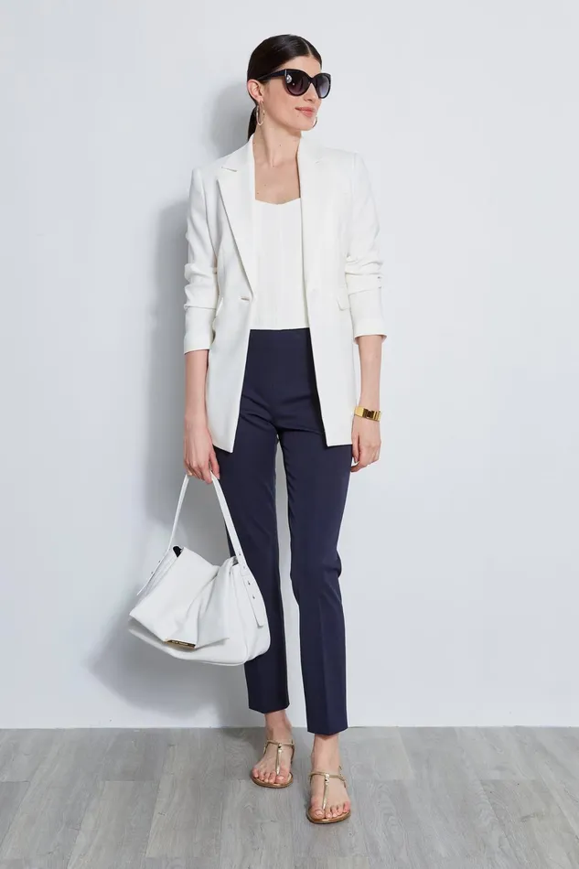 Elie Tahari Jackets and Blazers Side Slit Blazer Foam 8211 Women