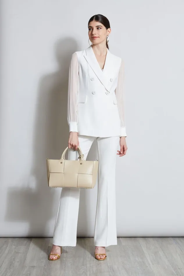 Elie Tahari Pants Fit and Flare Pant Foam 8211 Women
