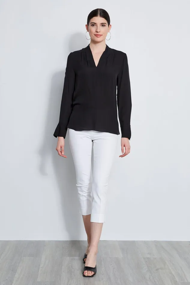 Elie Tahari Pants Juliette Cropped Skinny StretchTwill Pant White 8211 Women