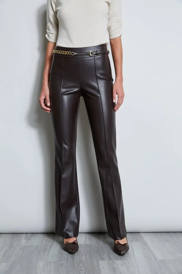 Elie Tahari Pants Vegan Leather Pant Espresso 8211 Women