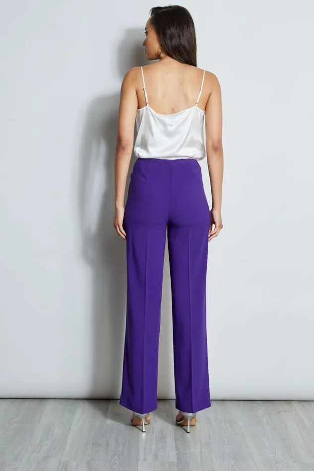 Elie Tahari Pants Wide Leg Sash Pant Plum 8211 Women