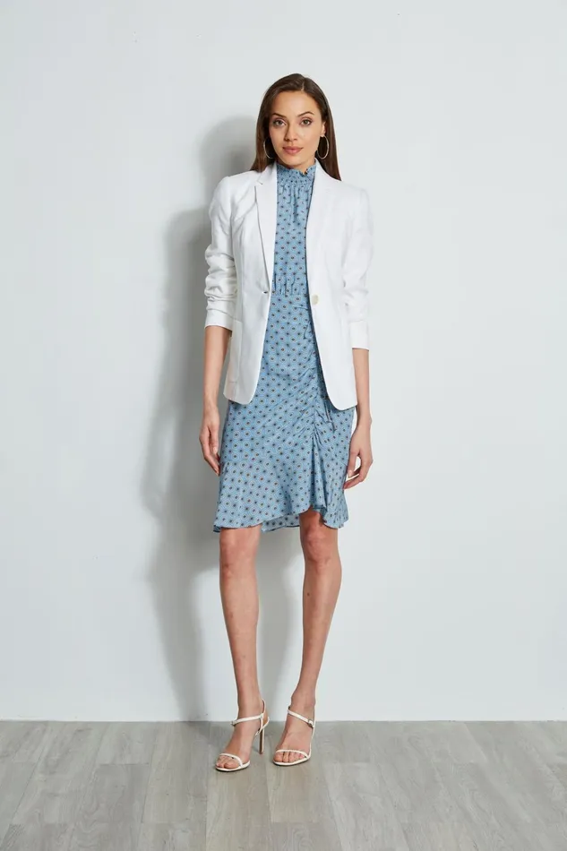 Elie Tahari Sleeveless Dresses Silk Sun Printed Dress Sun Blue Print 8211 Women