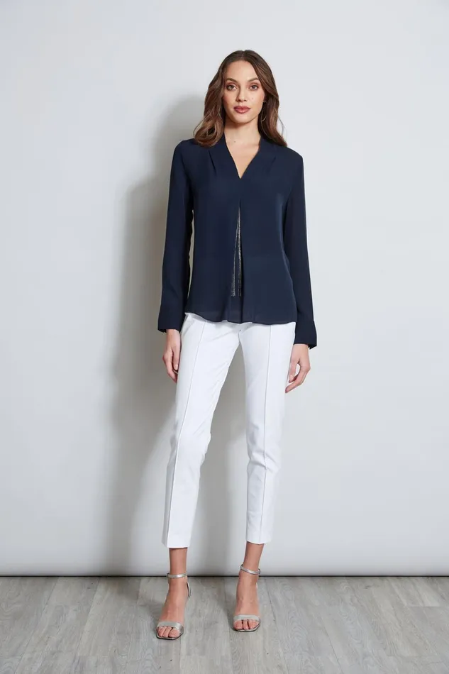 Elie Tahari Tops Long Sleeve Chain Shirt Stargazer 8211 Women
